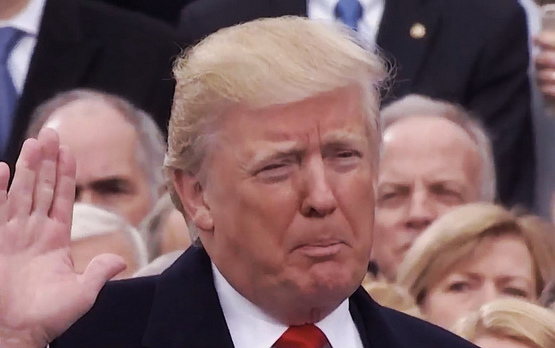 Donald Trump taking oath of office